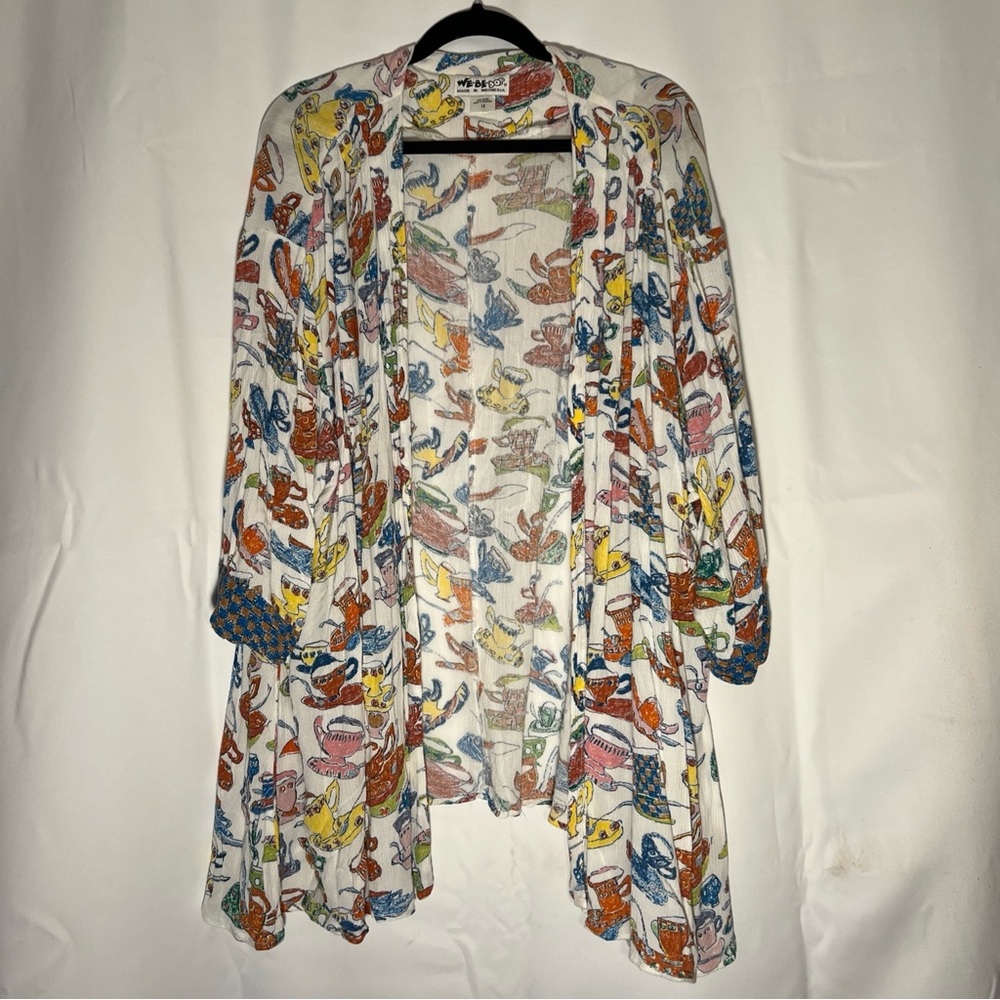 We BeBop Multicolor Floral Kimono Top